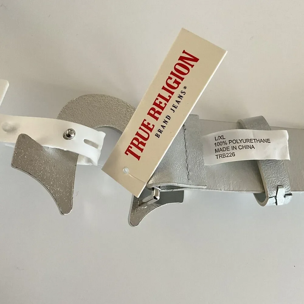 True Religion Belt Silver-tone Horse Shoe Buckle L / XL